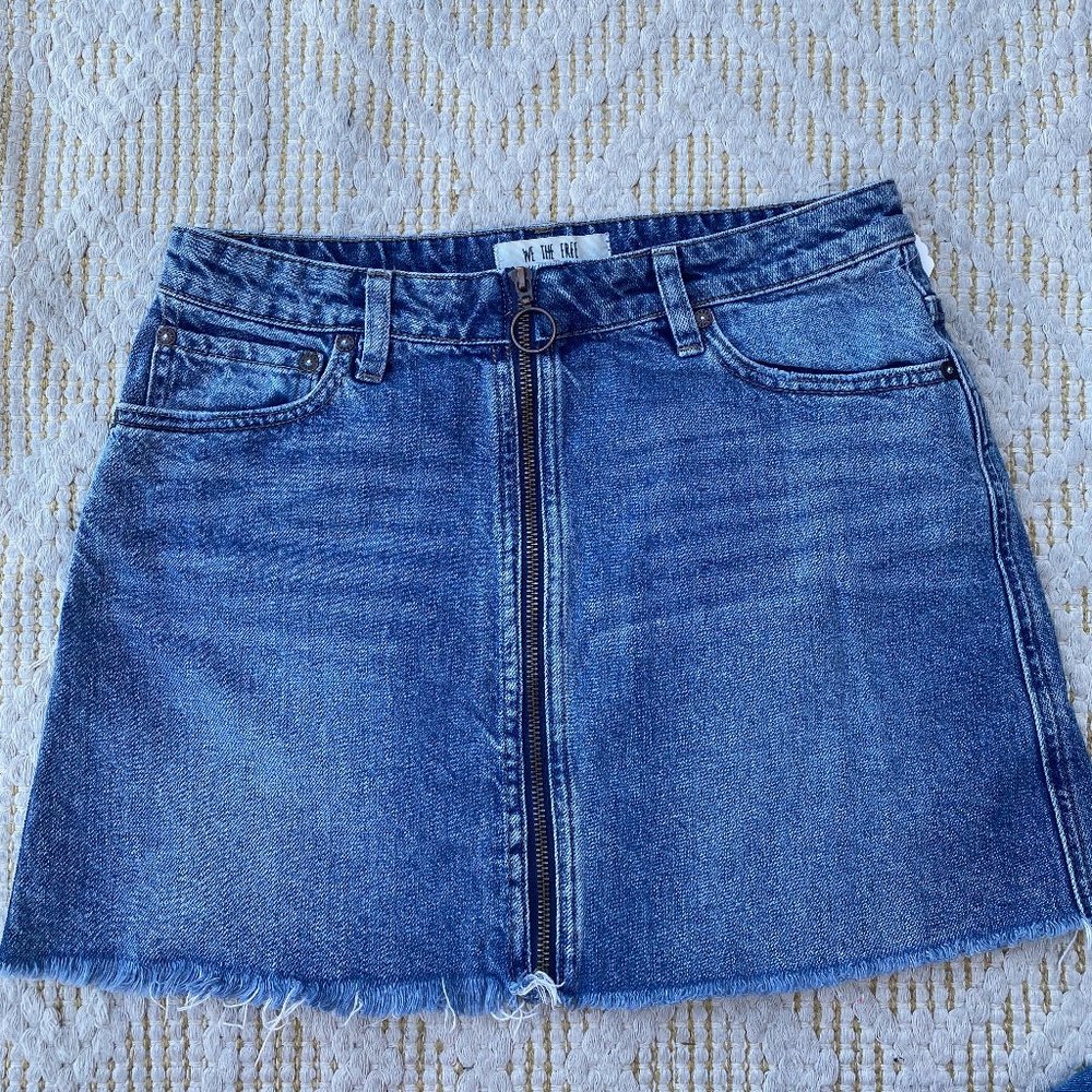 Free People Jean Skirt